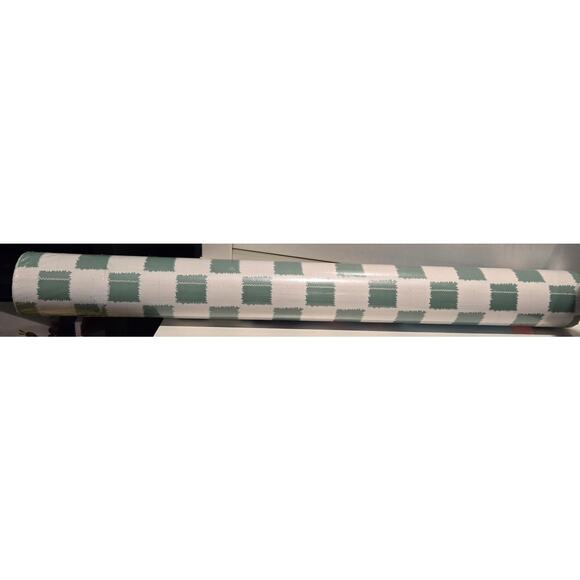 Vintage old stock Contact paper soft check sage - Picture 2 of 4